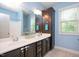 Bathroom with double vanity, and tiled floors at 821 Laurel Garden Way, Cary, NC 27513