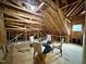 Large unfinished attic space ready to be customized, with exposed wood framing and natural light at 821 Laurel Garden Way, Cary, NC 27513