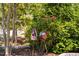 Close up of a garden featuring a birdhouse, gazing ball and rose bushes at 901 Del Webb Manor Ave, Wake Forest, NC 27587
