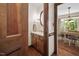 Convenient powder room with custom vanity, and stylish fixtures at 108 Farren Ct, Cary, NC 27511