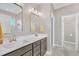 Bathroom featuring double sinks and a neutral color palette at 1109 Agio Ct, Zebulon, NC 27597