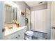 Clean bathroom featuring a vanity, toilet, and a closet at 121 Westview Dr # 22, Carrboro, NC 27510