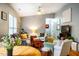 Bright living room showcasing hardwood floors, neutral walls, and ample seating at 121 Westview Dr # 22, Carrboro, NC 27510