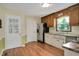 Eat-in kitchen with stainless appliances, and exterior access at 124 Windmere Dr, Angier, NC 27501