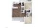 Layout view of the floor plan featuring an open kitchen, bathroom, living room, and main bedroom at 140 Ambergate Ct, Rocky Mount, NC 27804