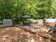 Backyard features a patio, outdoor kitchen, and built-in hot tub at 1514 John Jones Rd, Bahama, NC 27503