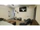 Spacious bedroom with natural light and ceiling fan with TV, perfect for relaxation and entertainment at 212 Placid Pond Dr, Broadway, NC 27505