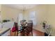 Bright dining room with hardwood floors and chandelier, ideal for intimate meals and gatherings at 2308 Buffalo Way, Durham, NC 27704