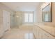 Luxurious bathroom with soaking tub, walk-in shower, and double vanity at 2737 Willow Rock Ln, Apex, NC 27523