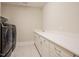 Modern laundry room with sleek washer and dryer, and ample counter space at 2737 Willow Rock Ln, Apex, NC 27523