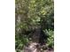 Charming garden path leads to a wooden gate surrounded by lush greenery at 3125 Stanford Dr, Durham, NC 27707