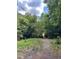 Overgrown nature trail leading to a neighborhood, surrounded by lush foliage at 3125 Stanford Dr, Durham, NC 27707