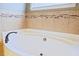 A spacious bathtub with decorative tile surround at 337 Shadowdale Ln, Rolesville, NC 27571