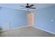 Bedroom featuring neutral walls, carpet flooring and a ceiling fan at 337 Shadowdale Ln, Rolesville, NC 27571