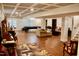 Finished basement with coffered ceilings, pool table, and seating area at 3750 Mebane Rogers Rd, Mebane, NC 27302
