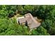 Aerial view of the beautiful home with large roof and spacious deck at 4306 Infinity Ln, Durham, NC 27705