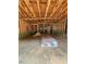 Unfinished basement with exposed beams and a concrete floor, ready for customization at 448 Golden Dragonfly St, Wake Forest, NC 27587