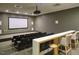 Private theater room with comfortable seating, a large screen, and projector for an immersive entertainment experience at 601 W Rosemary St # 712, Chapel Hill, NC 27516