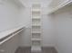 Standard walk-in closet with standard shelving at 6756 Olde Province Ct, Raleigh, NC 27609