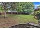 Expansive backyard featuring a well-maintained lawn, mature trees, and a privacy fence for a peaceful outdoor setting at 6828 Edwell Ct, Raleigh, NC 27617