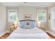 Comfortable main bedroom featuring a well-dressed bed, side tables, and good natural light at 800 E Forest Hills Blvd, Durham, NC 27707