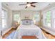 Inviting main bedroom with wood floors, natural light, and a cozy bed for a restful retreat at 800 E Forest Hills Blvd, Durham, NC 27707