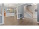 Open-concept dining room features hard surface floors and neutral paint at 825 Federal House Ave, Wake Forest, NC 27587