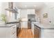 Well-equipped kitchen featuring modern stainless steel appliances and a sleek design at 902 B Oakland Ave, Durham, NC 27705