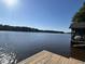 Scenic view of the beautiful lake from a wooden dock at 929 Sagamore Dr, Louisburg, NC 27549