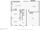 Detailed floor plan of the first level, showcasing the kitchen, Gathering room, and garage at 1008 Wolfs Bane Dr, Apex, NC 27539