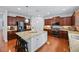 Well-equipped kitchen boasts a central island, stainless appliances, and ample storage space at 101 Ironcreek Pl, Apex, NC 27539