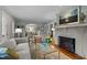 Inviting living area with fireplace, neutral furnishings, hardwood floors, and a bright, open layout at 1015 Watts St, Durham, NC 27701