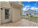 Comfortable back deck with string lights perfect for entertaining guests at 11012 Southwalk Ln, Raleigh, NC 27614