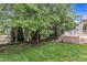 Expansive backyard featuring lush green grass and a serene wooded area at 11012 Southwalk Ln, Raleigh, NC 27614