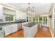Modern kitchen with white cabinets and a center island at 1104 Berwyn Way, Raleigh, NC 27615