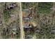 Aerial view of the property's location, showing the surrounding area and land features at 119 Oak Ridge Rd, Franklinton, NC 27525