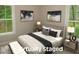 Virtually staged primary bedroom boasting two bright windows and stylish decor at 119 Oak Ridge Rd, Franklinton, NC 27525