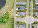 Neighborhood aerial view featuring homes with manicured lawns and mature trees at 1205 Quincy Cottage Rd, Hillsborough, NC 27278