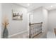 Hallway with modern decor leading to other areas of the home at 1310 Compass Dr, Durham, NC 27713