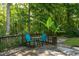 Back deck featuring a bistro set perfect for enjoying the peaceful and serene backyard views at 175 Fox Run Rd, Youngsville, NC 27596