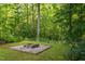 Gravel firepit situated in the backyard is the perfect space for outdoor entertaining and relaxation at 175 Fox Run Rd, Youngsville, NC 27596