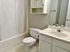 Bathroom featuring a tub with shower, vanity, and built-in storage at 1924 Barngate Way, Raleigh, NC 27614
