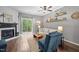 Inviting living room features a fireplace, natural light, and comfortable seating at 214 Cedar Elm Rd, Durham, NC 27713