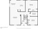 Floor plan showing layout and dimensions for living room, dining room, kitchen, bedrooms, bathroom, and foyer at 2216 Lawrence Dr, Raleigh, NC 27603