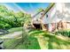 Multi-level deck and patio area that are perfect for entertaining, with brick foundation and fenced in backyard at 2619 Steel Bridge Rd, Sanford, NC 27330