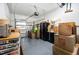 Garage with epoxy floors and an insulated garage door at 2822 Pickett Rd # 173, Durham, NC 27705