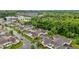 Overhead photo showing a well-manicured neighborhood with tree-lined streets at 306 Faith Dr, Gibsonville, NC 27249