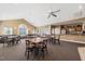 Spacious clubhouse featuring tables, chairs, and kitchenette, perfect for community gatherings and events at 306 Faith Dr, Gibsonville, NC 27249