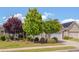 Beautifully landscaped home featuring a well-manicured lawn and a mix of mature trees for added curb appeal at 316 Ibis Ln, Durham, NC 27703