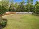 Fenced in backyard surrounded by trees, perfect for entertaining at 420 Creekhurst Pl, Cary, NC 27519